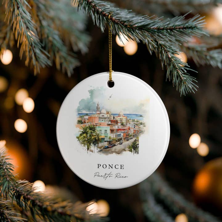 Premium Travel Art - Wholesale Ornament - Ponce Puerto Rico Ornament: Unique Ponce Souvenir, Ponce Xmas Decor, and Authentic Puerto Rico Gift3