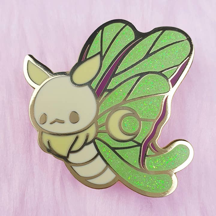 Luna Moth Enamel Pin for wholesale by PINSTACHIIO