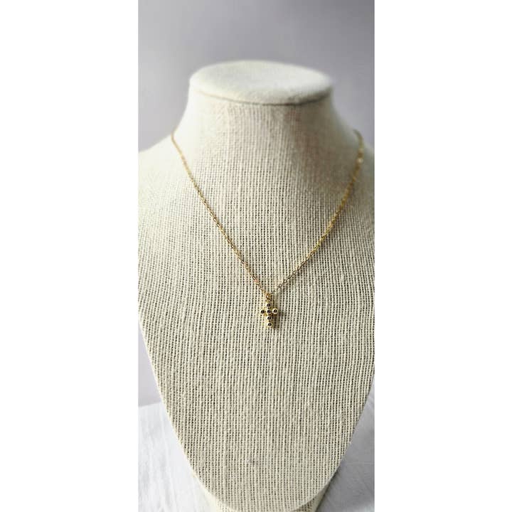 Caramel Sky - Wholesale Pendant/Charm Necklace - Bubble Cross Necklace, Minimalist Christian Jewelry3