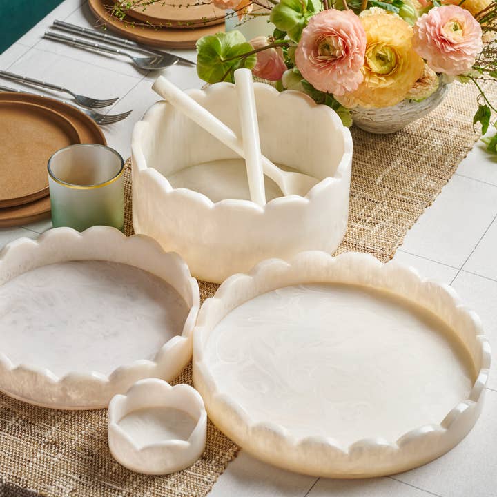 Lainy Home – Engroshandel Pyntetallerken/skål – Skål i bølget harpiks 10'' x 4,5''5