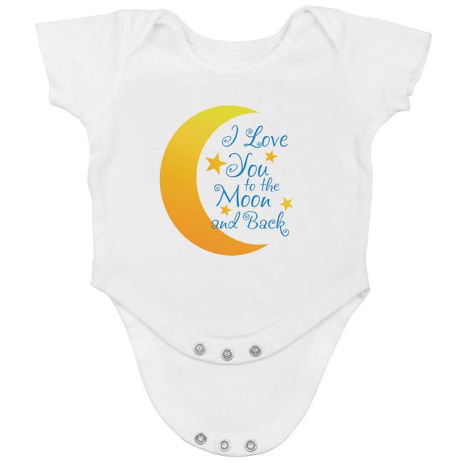 Mariasch Studios - Vente Body (sans pieds) – bébé - Grenouillère pour bébé (blanc) - I love you to the moon and back