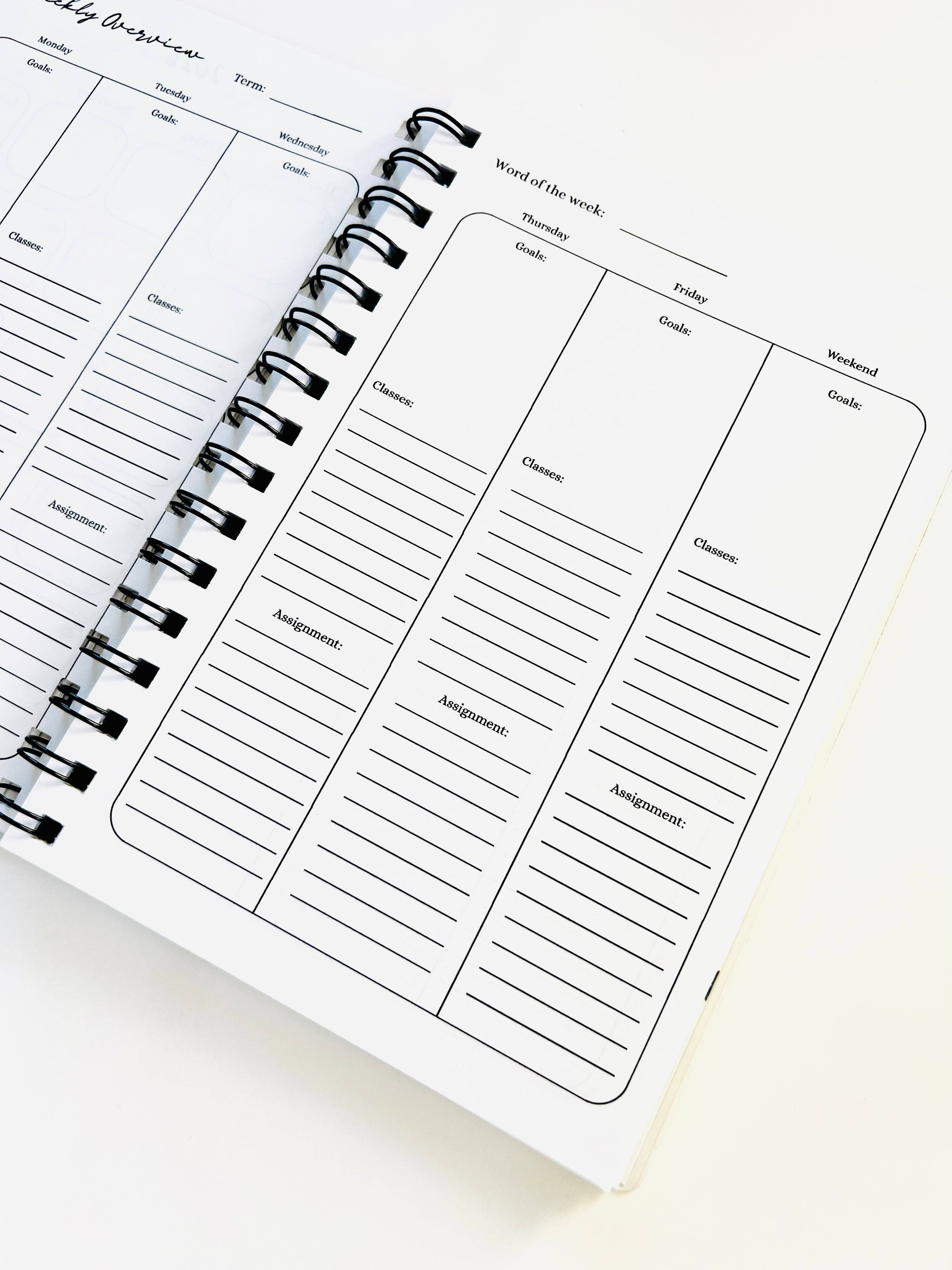 Thriving Stationery - Wholesale Planner - A5 -12 Month Student Planner Weekly Layout – Academic Planner for High School & College Students6