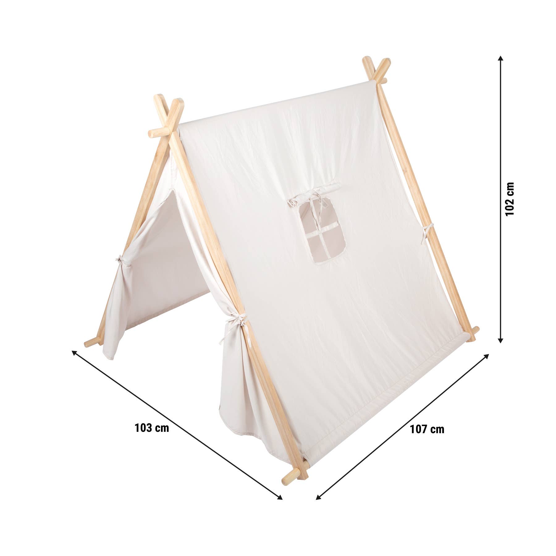 small foot - Wholesale Teepee - Kids - Play Tent Natural White | Playhouses and Tents | Wooden Toys8