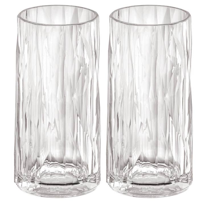 Cristal Transparente Conjunto de 2 copos longos Superglas CLUB No. 8 para venda a revendedores na Faire