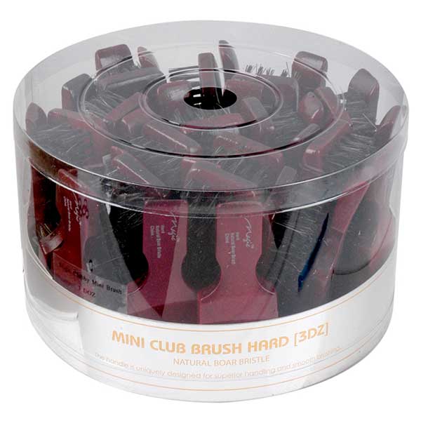 Majestic Wholesale - Venta al por mayor Cepillo/peine - Mini cepillos para el cabello Mini Club en frasco, cerdas duras o suaves (36 unidades)1