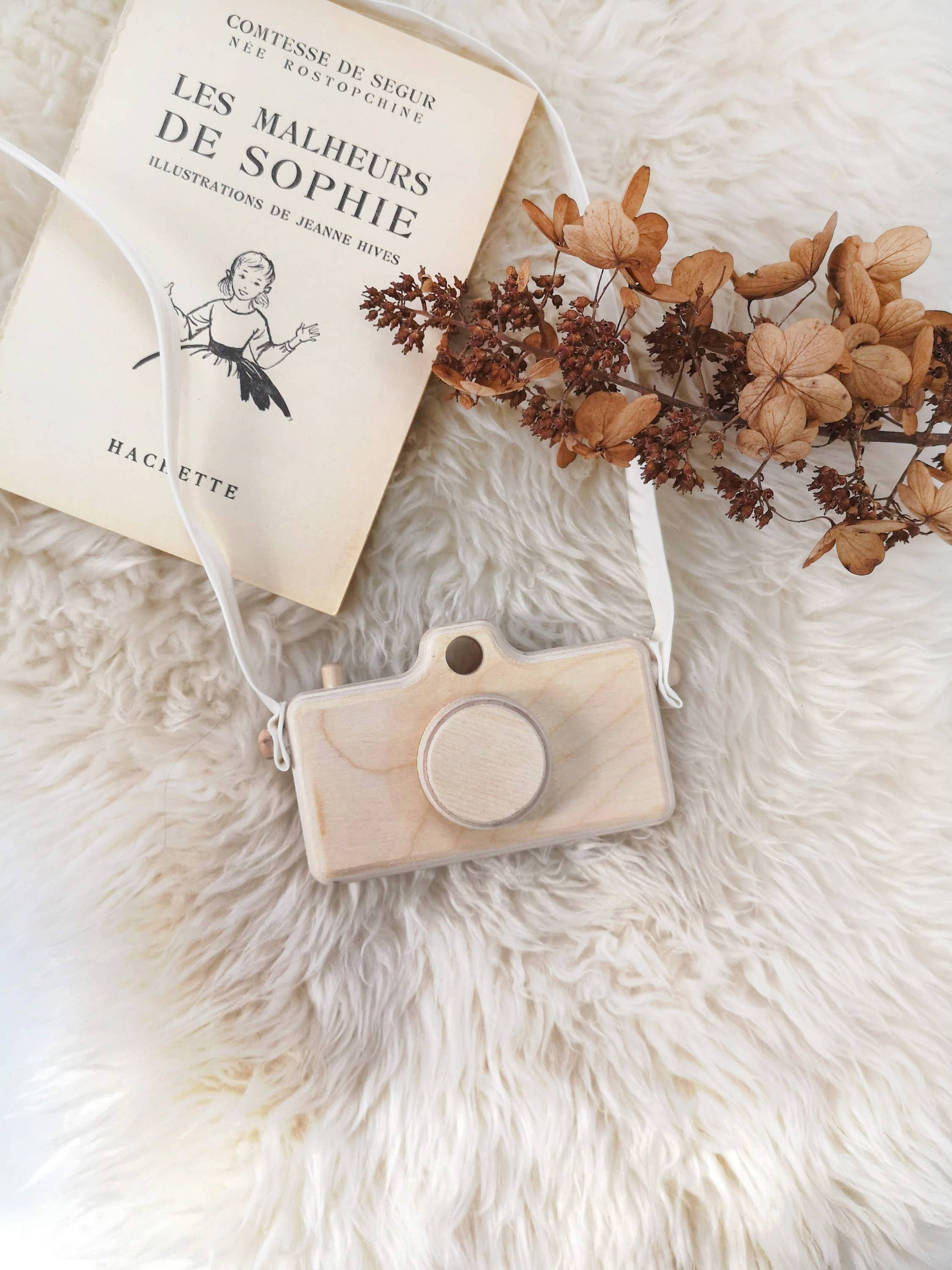 The Butter Flying - Wholesale Wood Toy - Kids - Handmade Wooden Camera Toy for Toddlers 3