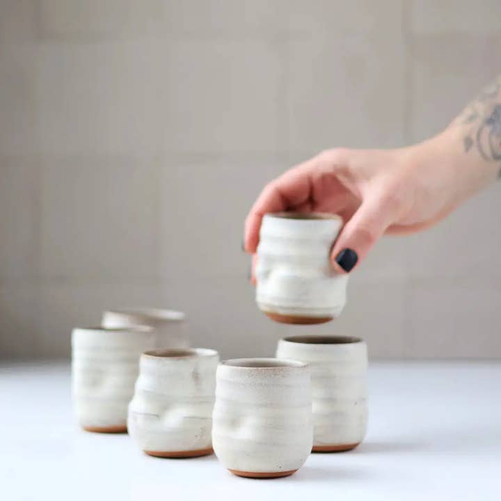 Gravesco Pottery - Wholesale Drinking Glass/Cup - Artist Choice Little Sippers | Handmade Pottery Shot Cup