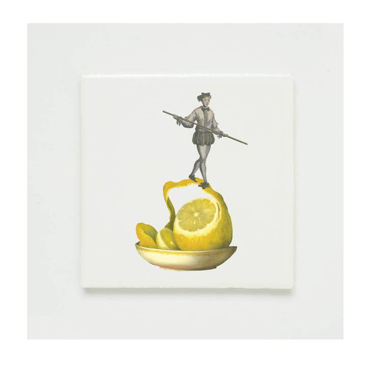 Azulejo decorativo da coleção do Rijksmuseum - equilibrista na corda bamba de limão por atacado de Lylies