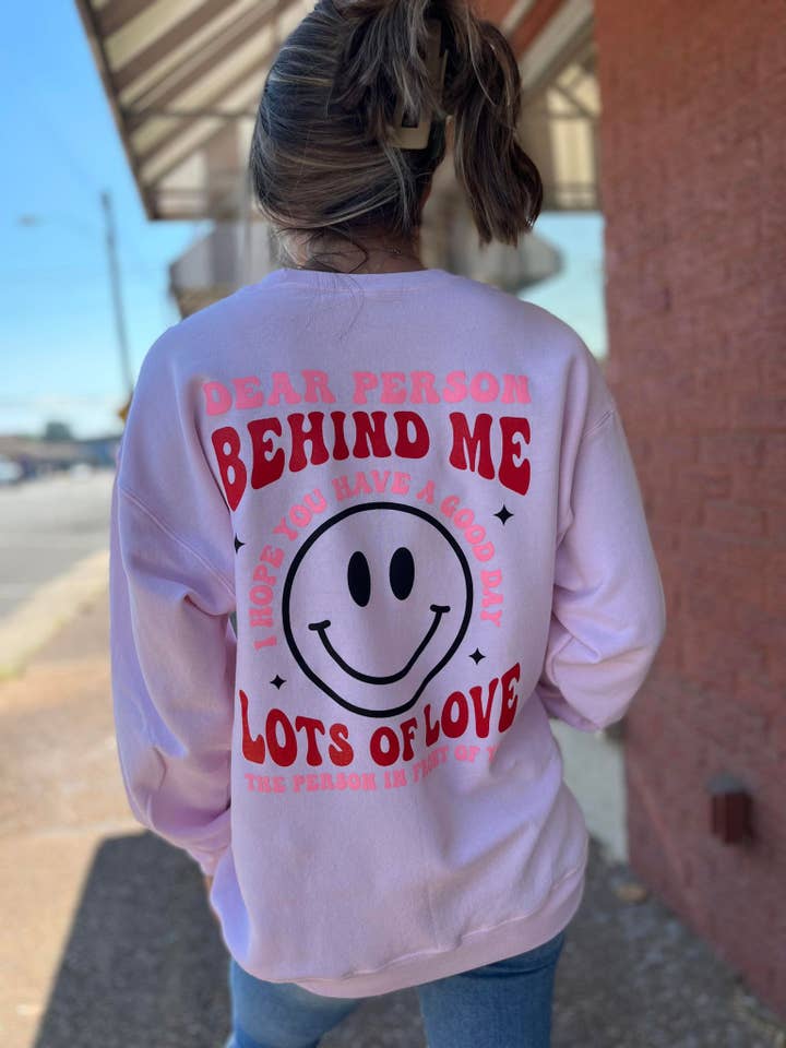 Adelle Linen - Wholesale Graphic Sweatshirt - Women's - Lots of Love Sweatshirt0