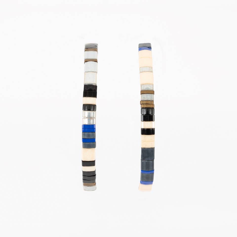 Altiplano - Wholesale Beaded Bracelet - Handmade Tila Bead Stretch Bracelet - PAIR3