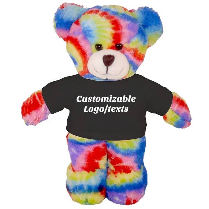 Plushland - Wholesale Stuffed/Plush Toy - Kids & Baby - 8″ Tie-Dye Custom Bear | Personalized Bear Stuffed Animal20
