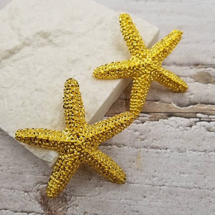 Beach Resort Big Starfish Earrings for wholesale by Treasure Wholesale