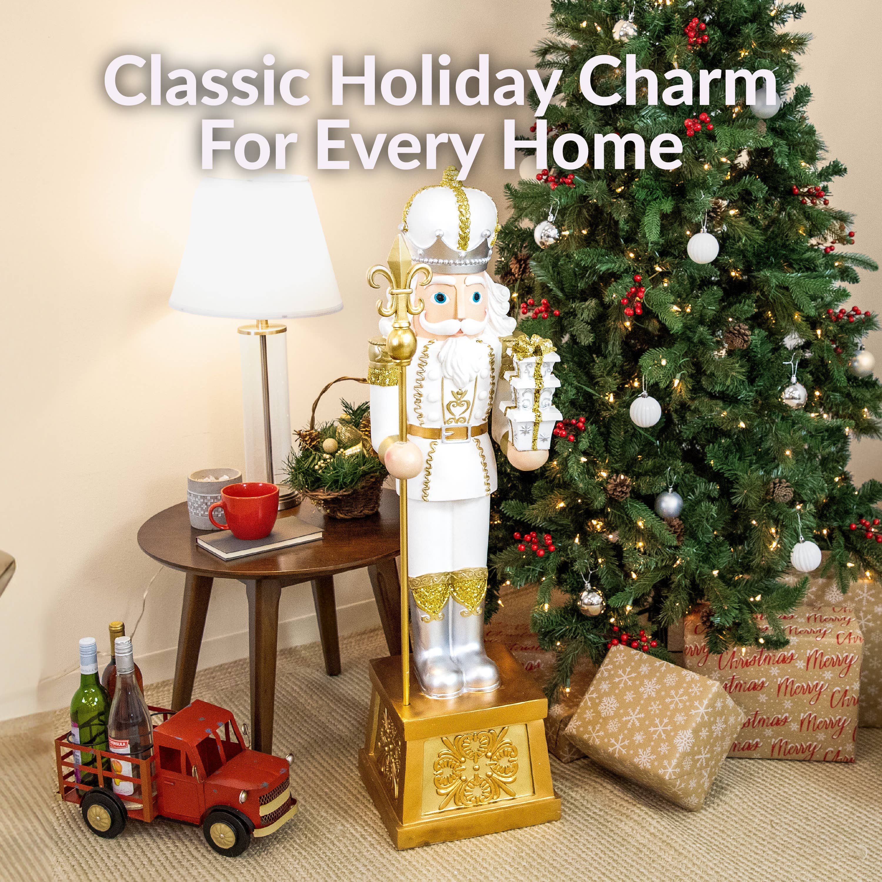 Sunnydaze Decor - Wholesale Holiday Nutcracker - Pierre the Fleur-de-Lis Christmas Nutcracker Statue - 47" H2