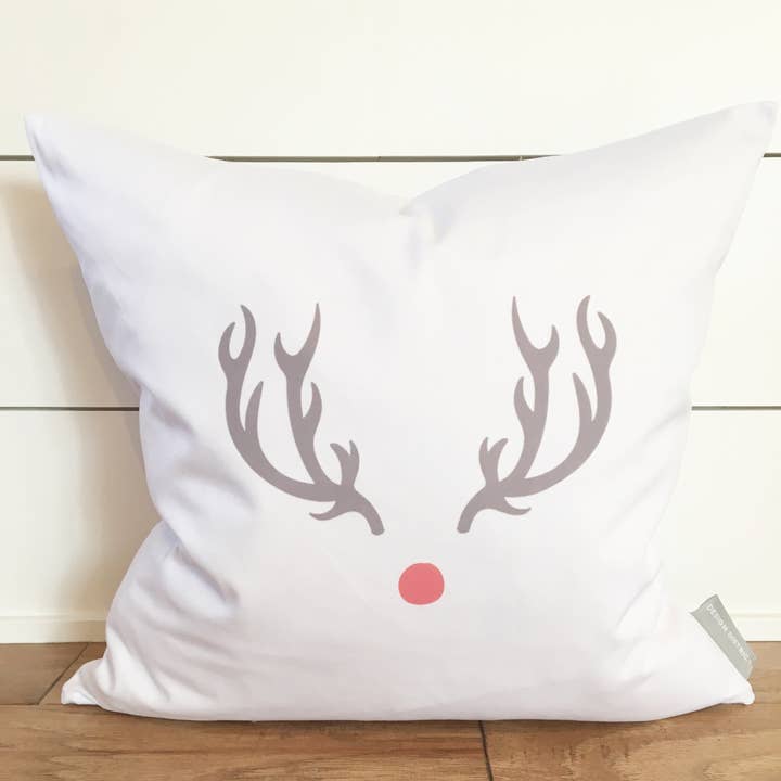 Simple Rudolf Pillow Cover for wholesale by Design District Co