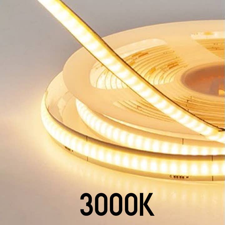 5 Meter 24V LED COB Strip 3000K IP20 (Power Supply Not Included) for wholesale by ENER-J