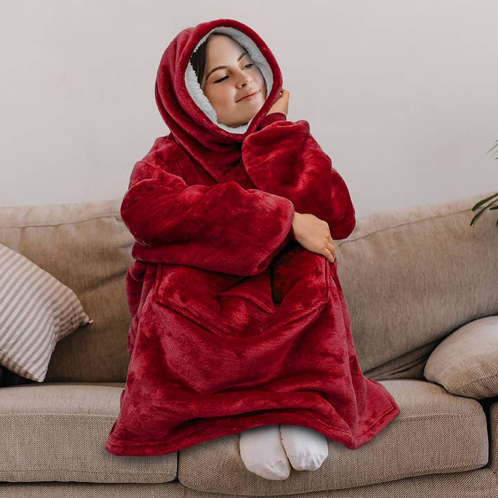 Pavilia - Wholesale Throw Blanket - Neck Warmer Sweatshirt Hoodie Blanket71