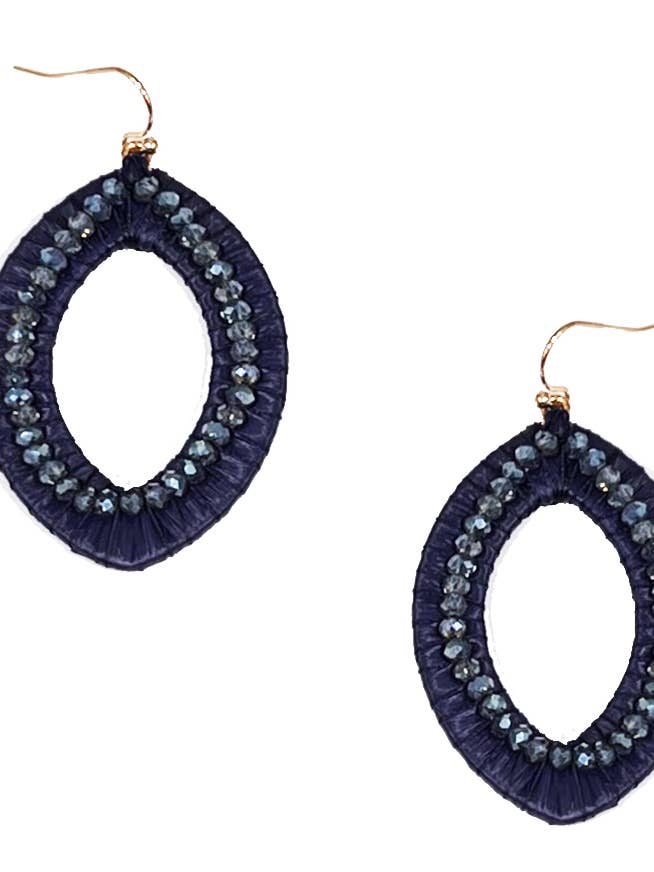 Boucles d'oreilles en rotin avec perles pour la vente par Accessorize Me