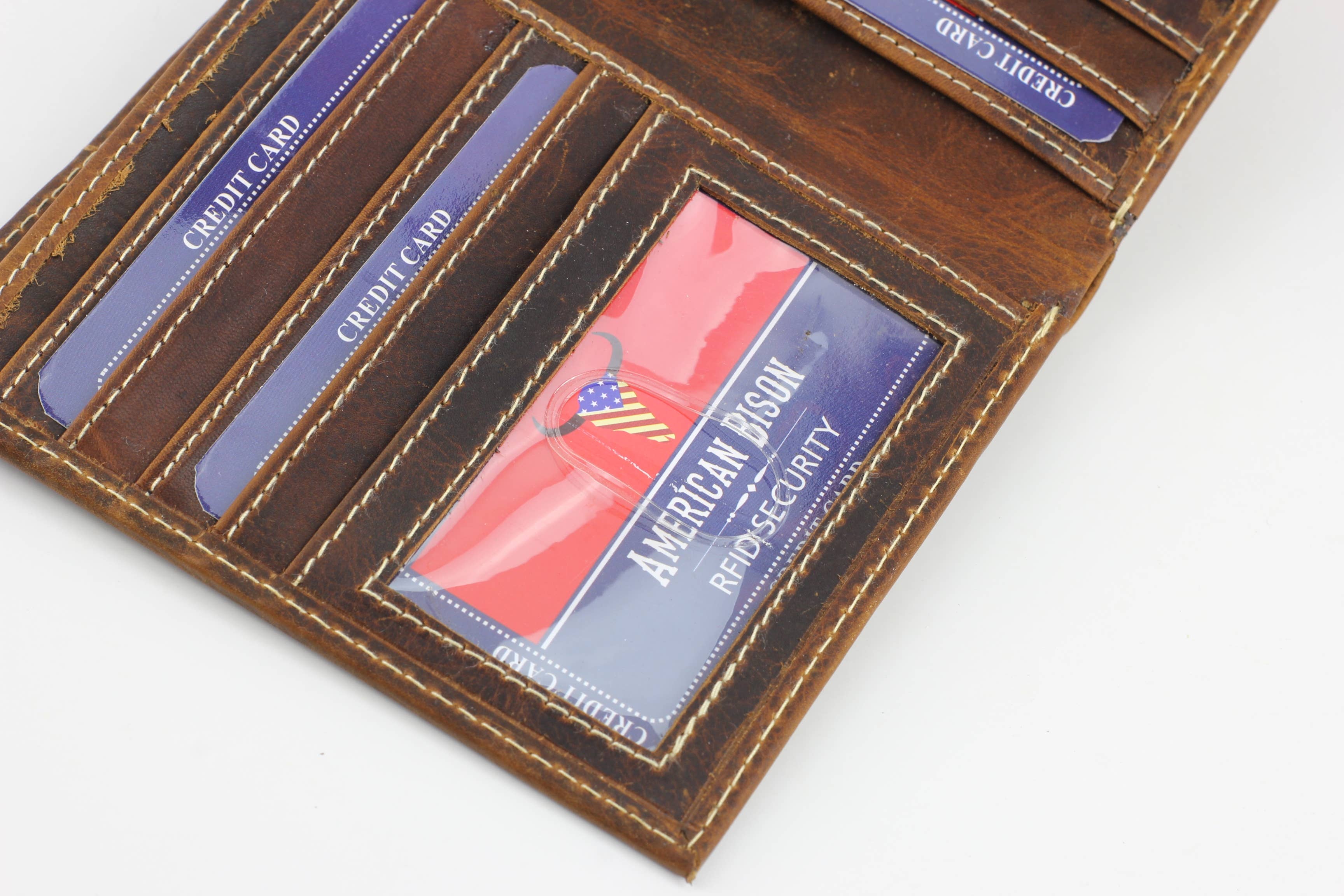 Leather Impressions Inc - Vente Portefeuille – homme - Portefeuille Hipster Hunter en cuir RFID 8020 pour hommes11