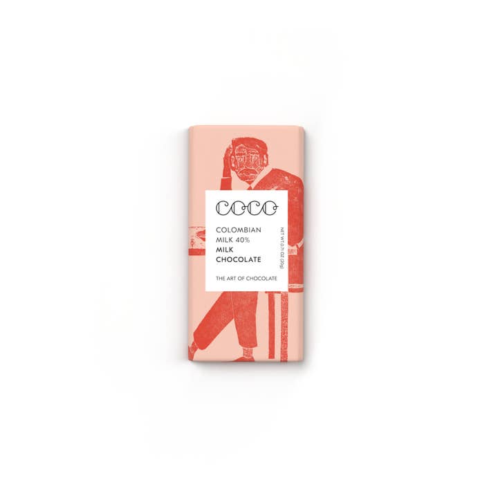 COCO Chocolatier - Wholesale Chocolate Bar - Colombian Milk 40% Mini Chocolate Bar (Pack of 24)