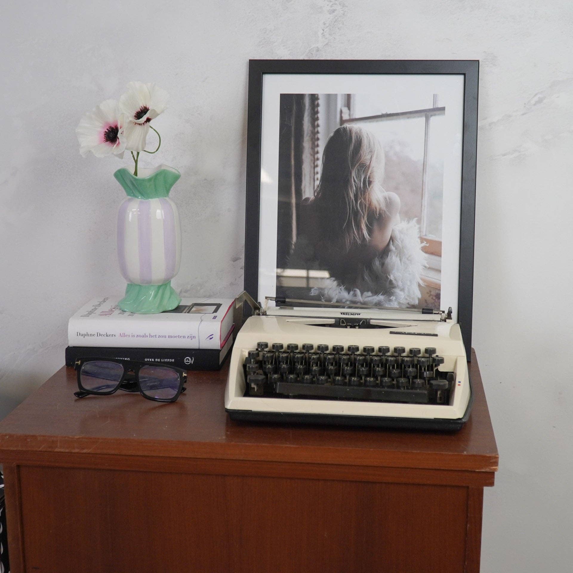 Housevitamin bv - Wholesale Vase - Vase -Flower Vase Toffee Candy  - Mint/Lilac - 9,5x9,5x21cm4