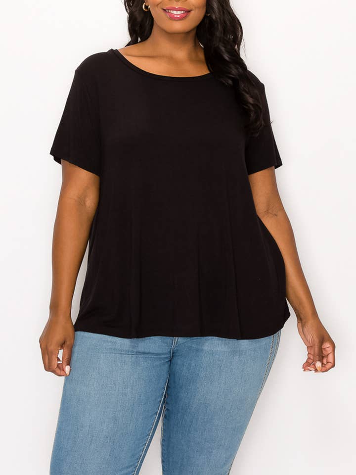 Studio Ko Clothing - Wholesale Tunic - Women's - BAMBOO CLASSIC PLUS SIZE TOP