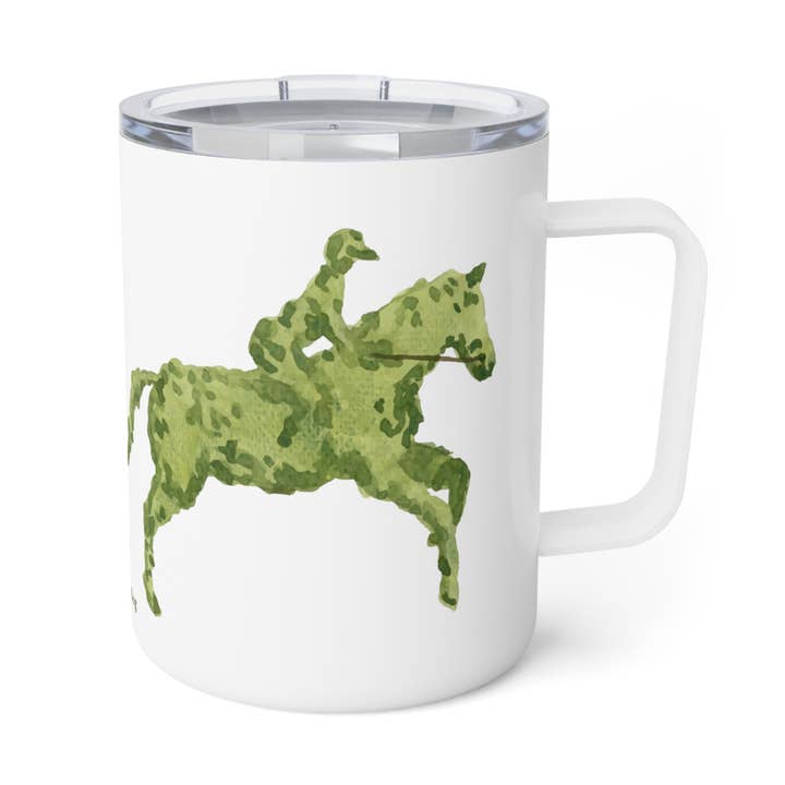 Tasse isotherme équestre Topiary Horse pour la vente par The Muddy Dog