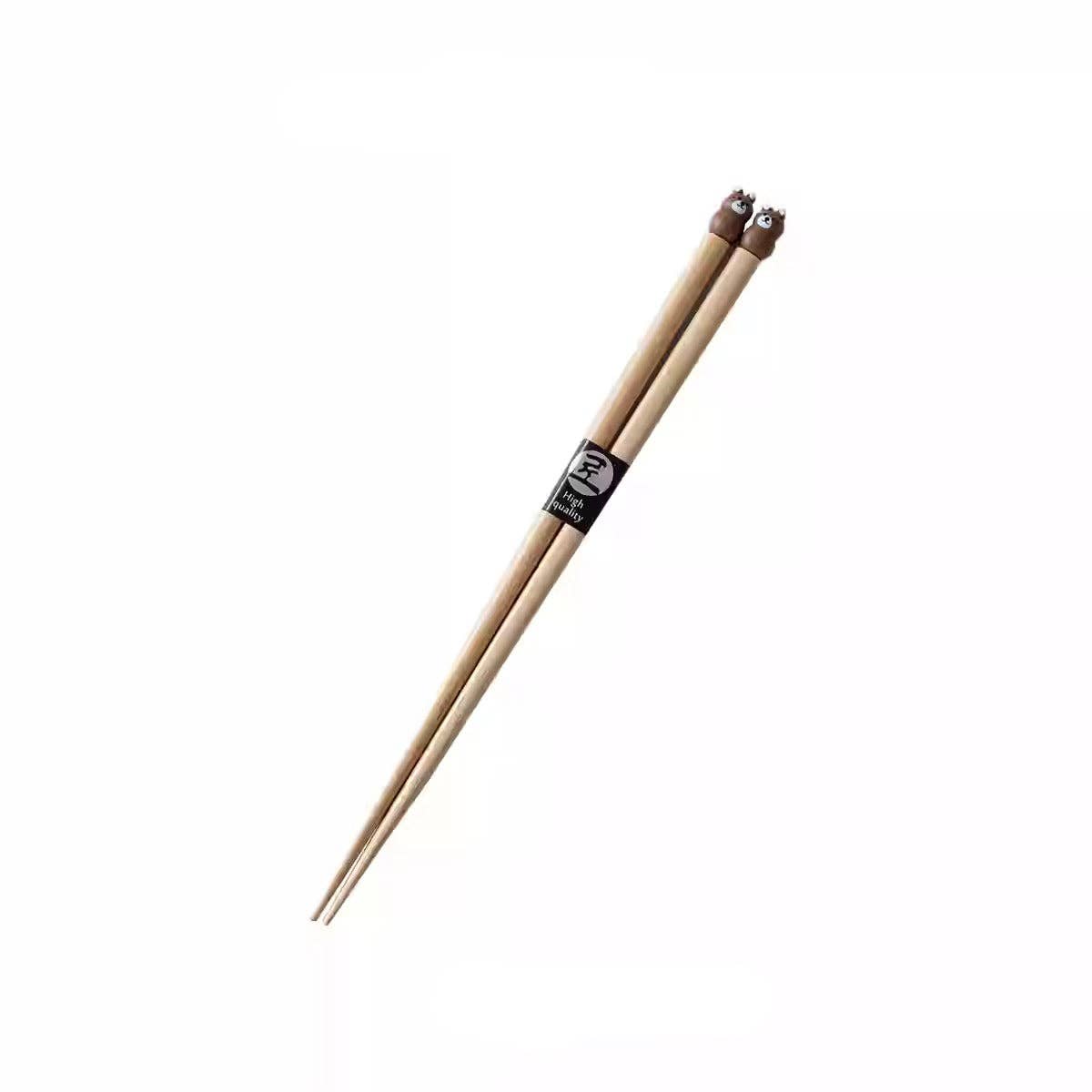 MinoCraft - Wholesale Chopsticks - Wooden chopsticks with animal decorations0