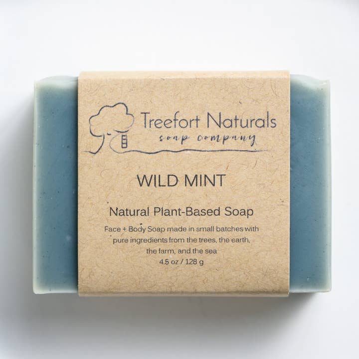Savon à la menthe sauvage pour la vente par Treefort Naturals Soap Company