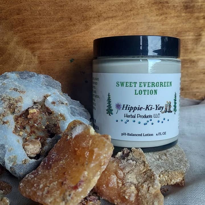 Sweet Evergreen Lotion for wholesale by Hippie-Ki-Yay Herbal Products LLC