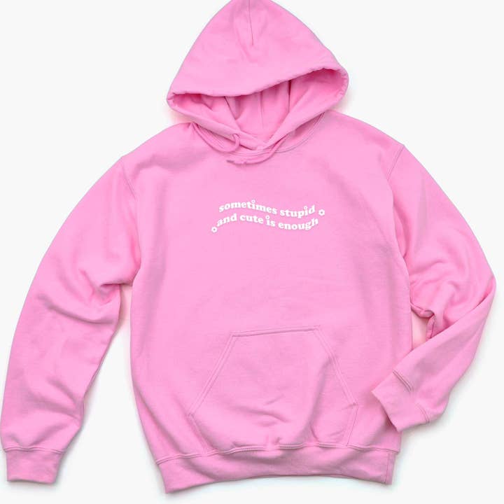 Sweatshirt com capuz estúpido e giro Puff Print por atacado de The Funnel Cake Tree