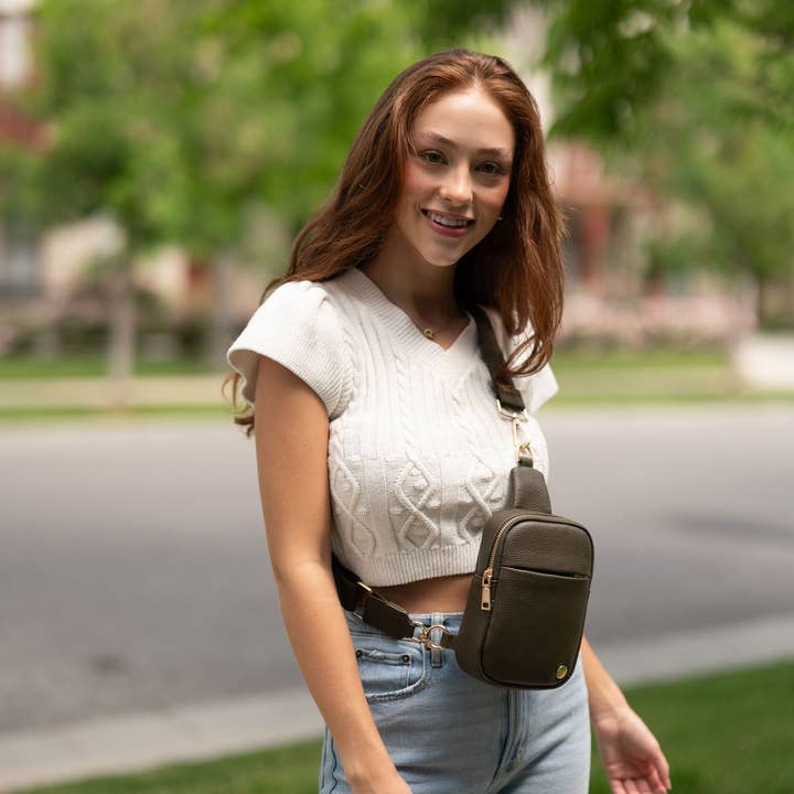 modern and chic - Wholesale Belt Bag - Women's - Bridget Sling Crossbody Fanny Mini Belt Bag