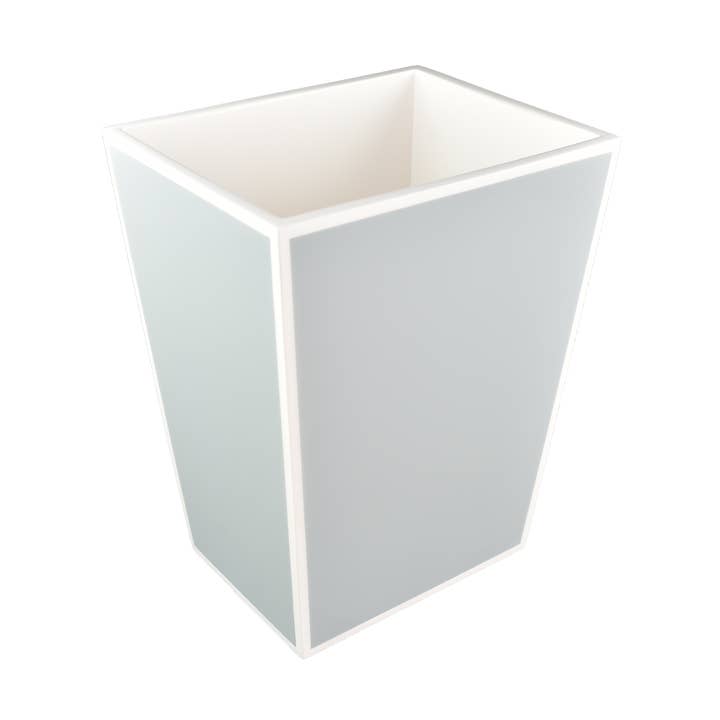 Cool Grey med Hvid - Rektangel Wastebasket - L-73FSCGW for engroshandel hos Pacific Connections