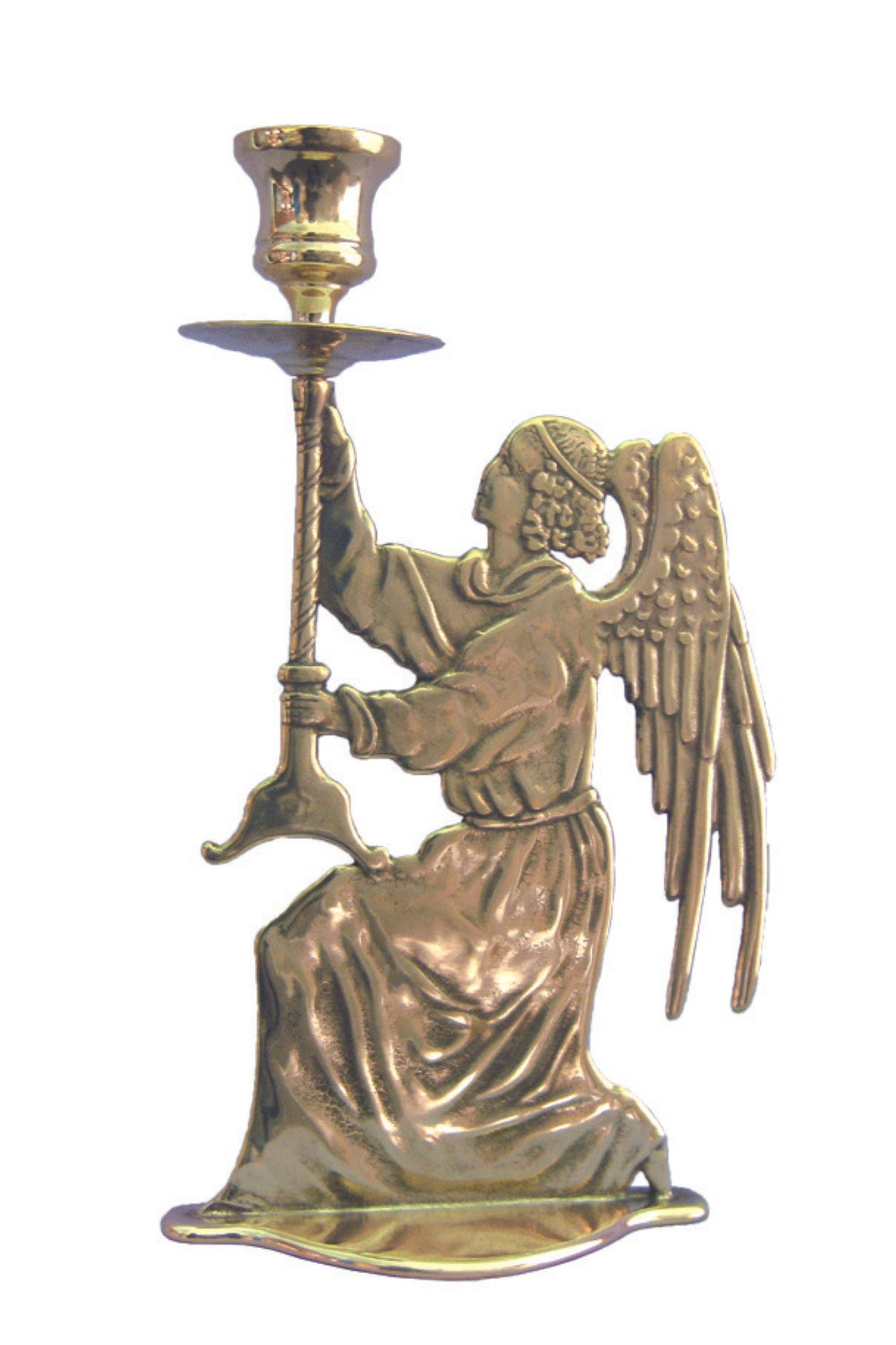 Goldscheider of Vienna - Wholesale Candle Holder - Angel Candle Holder in Shiny Brass 9.75"1