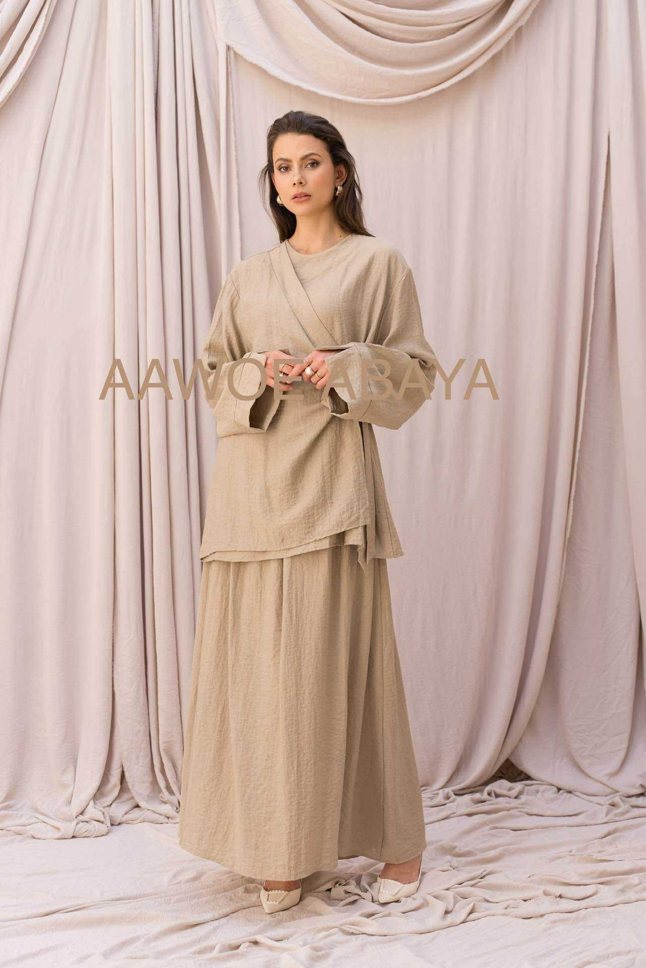 Aawoe Abaya - Wholesale Tops Set - Women's - Chic Set with Long Sleeves - 2422-EN14