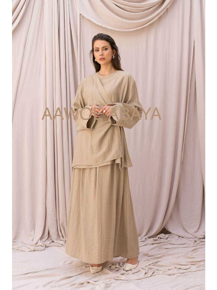 Aawoe Abaya - Wholesale Tops Set - Women's - Chic Set with Long Sleeves - 2422-EN14