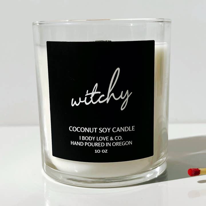 The Witchy | Orange Cassia Ginger Wood Wick Candle for wholesale by I BODY LOVE