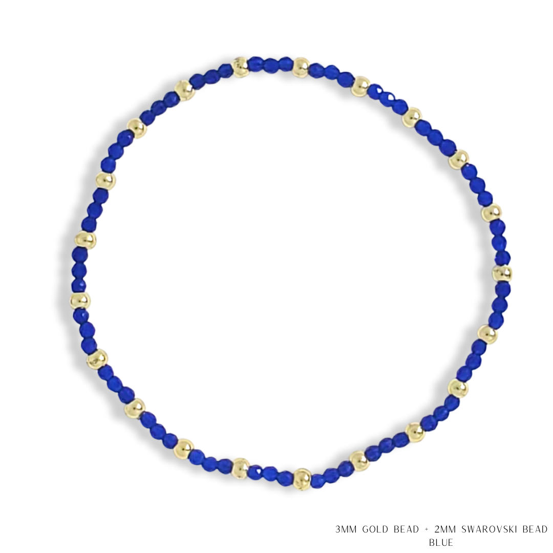 Savvy Bling - Vendita all'ingrosso Bracciale con perline - Bracciale con Perline in Oro e Cristalli Swarovski - Più Colori44