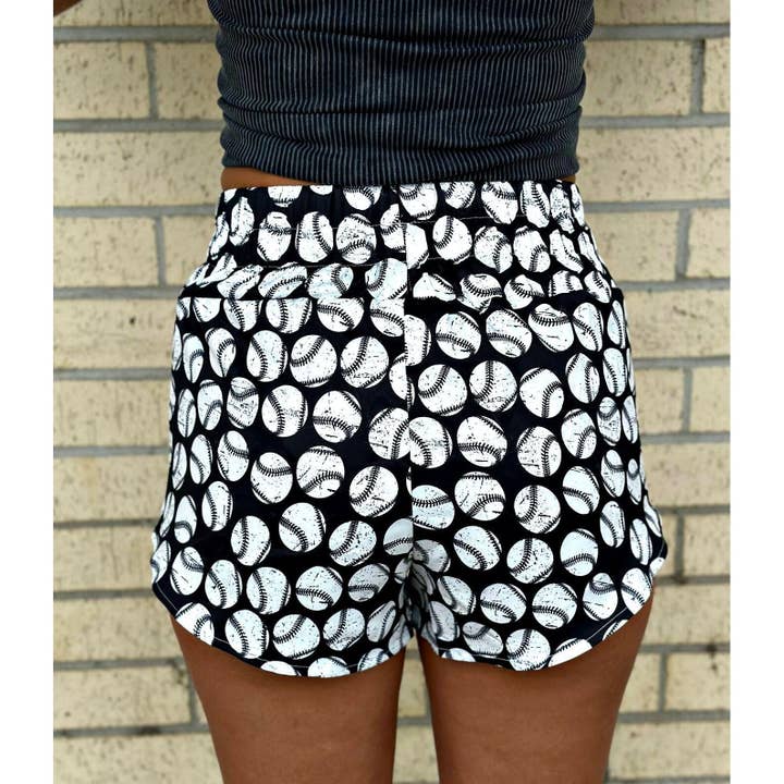 Wren Rae - Wholesale Shorts - Women's - Black baseball shorts stretch preorder