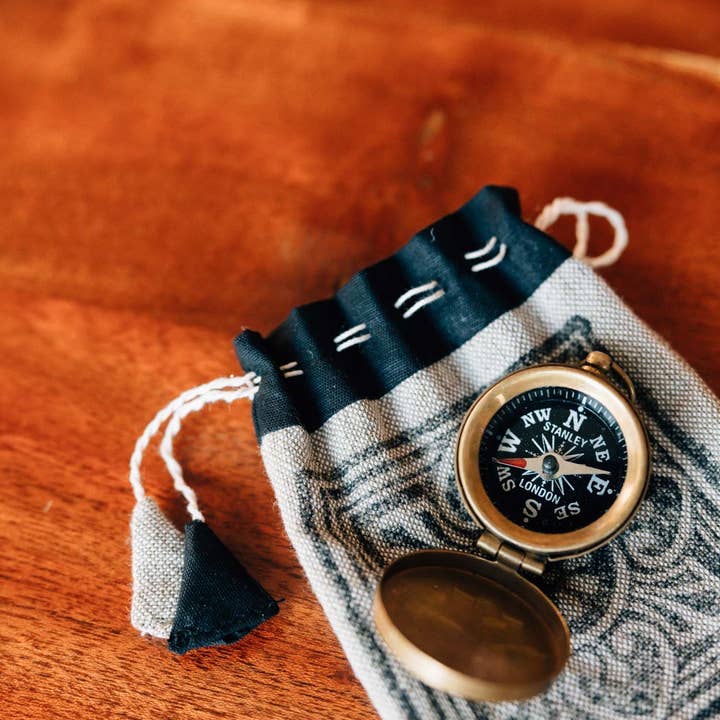 Ten Thousand Villages - Wholesale Navigational Compass - Brass Pocket Compass