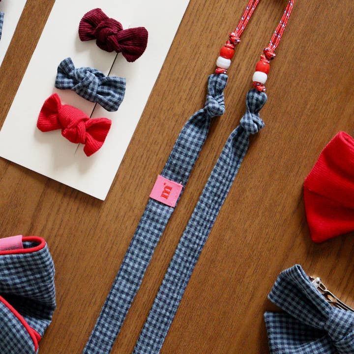 Maho - Wholesale Phonecase Strap - César Blue Seersucker4