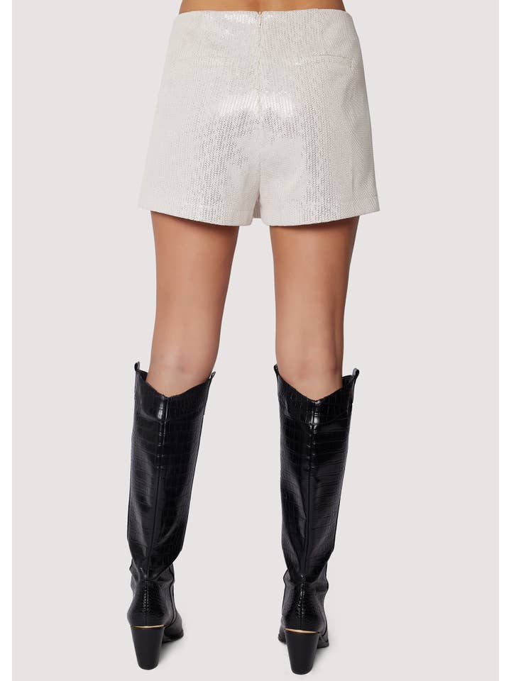 Celestina Skort - Fall White Sequined Fitted Light Weight for wholesale on Faire