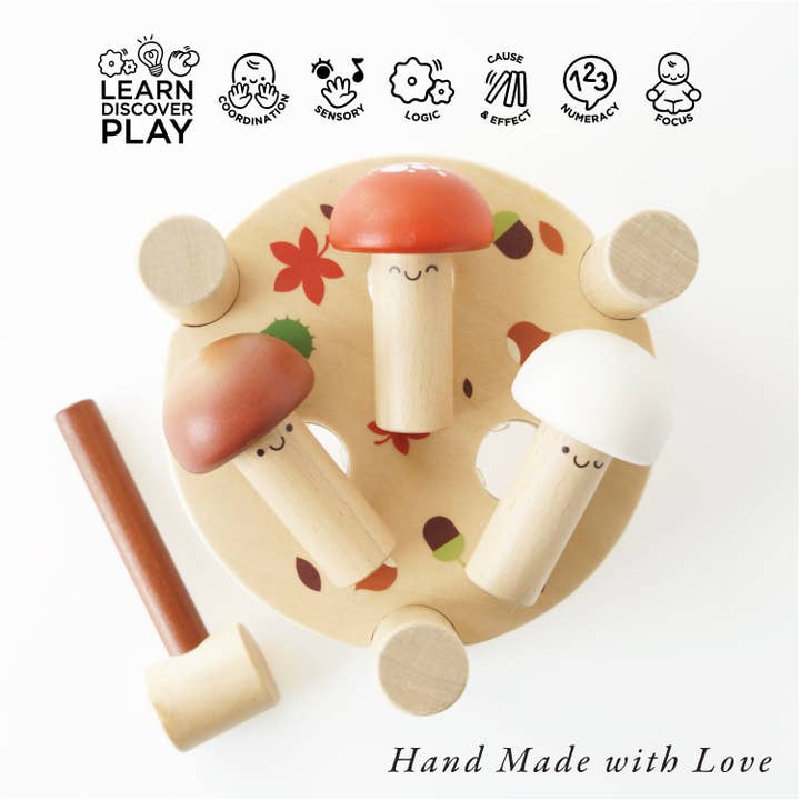 Le Toy Van, Inc. - Wholesale Wood Toy - Kids - Woodland Mushroom Hammer Game3