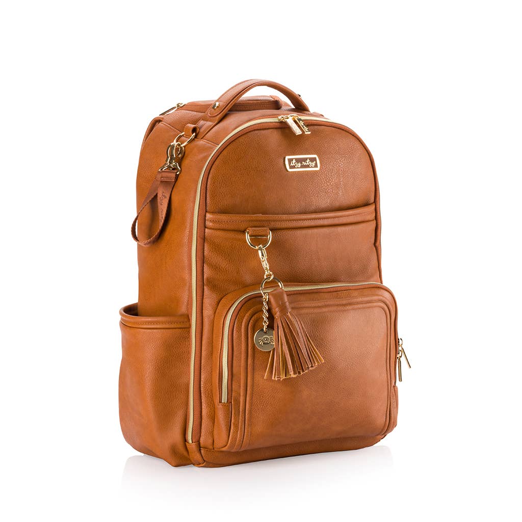 Itzy Ritzy - Wholesale Diaper Bag - Baby - Cognac Boss Plus™ Backpack Diaper Bag6