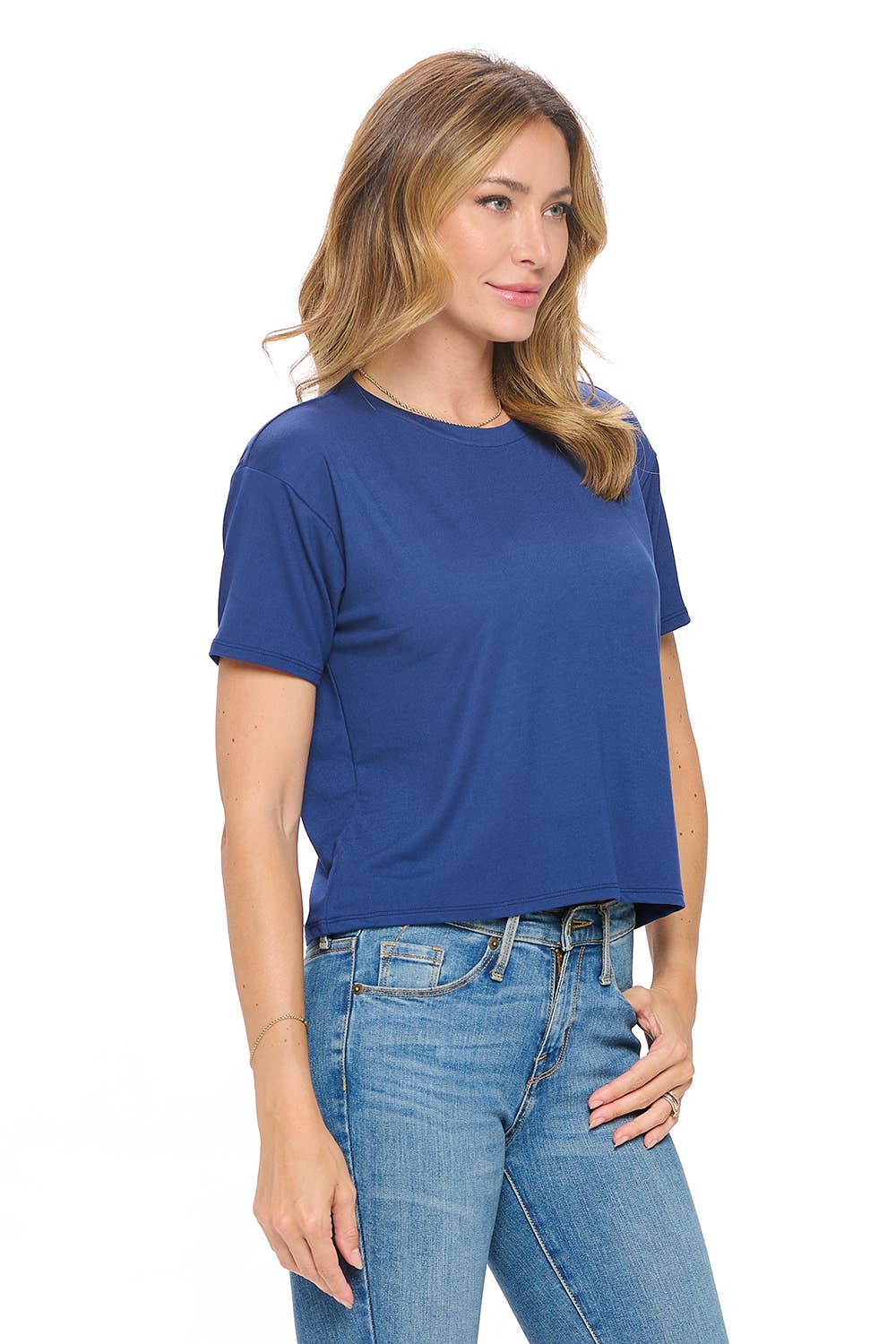 Knit Riot – Engroshandel T-shirt – til kvinder – Kortærmet Boxy Cropped Tee22