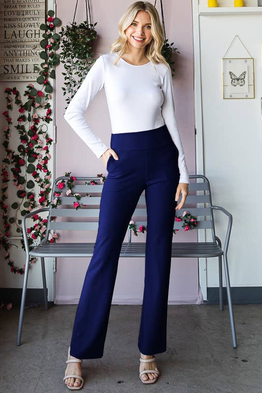 HEIMISH - Wholesale Pants - Women's - EP6717-10 FLARE PANTS WITH SIDE WAIST BAND AND POCKET8