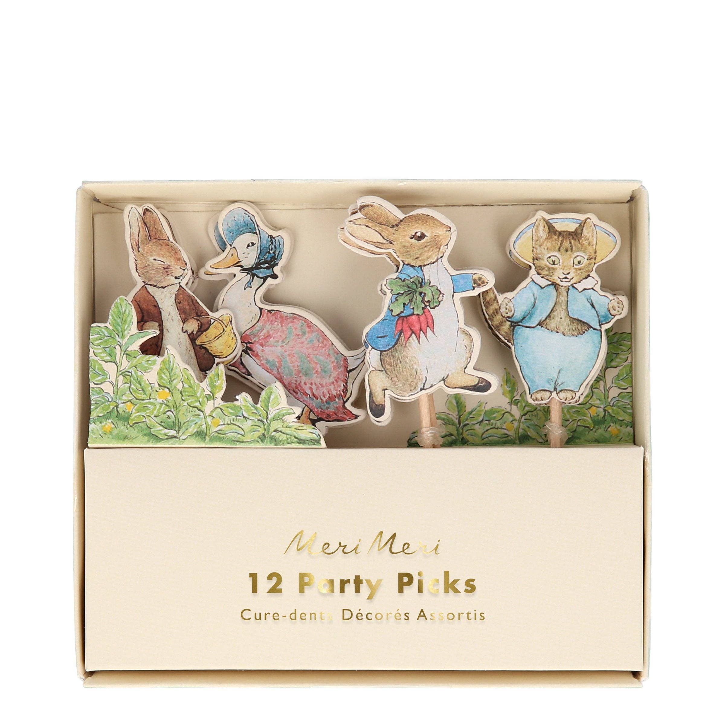 Meri Meri – wholesale Decal – Party decorations – Peter Rabbit™ & Friends Party Picks0