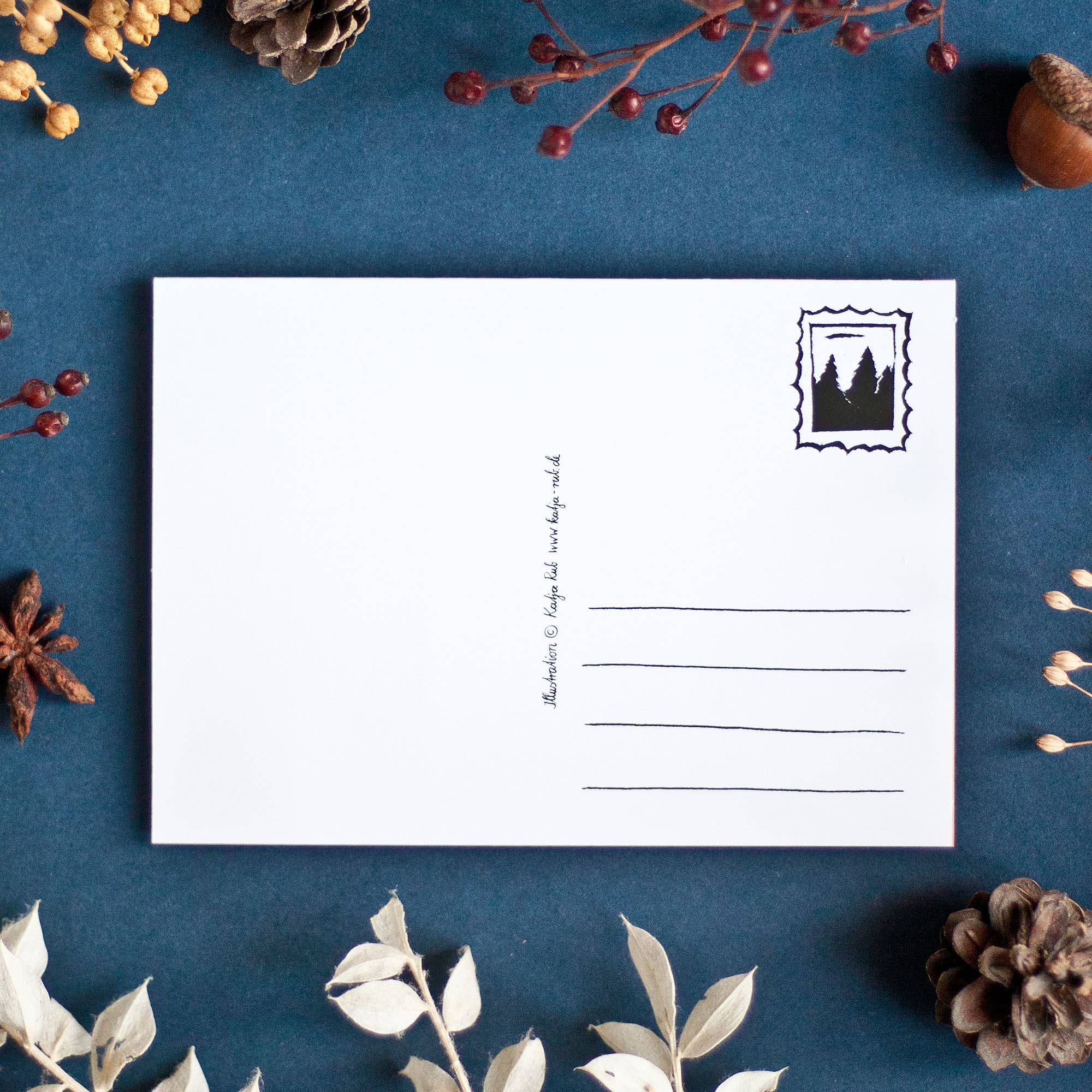 Katja Rub - Wholesale Advent Calendar - Advent Calendar Postcard Raccoons A61