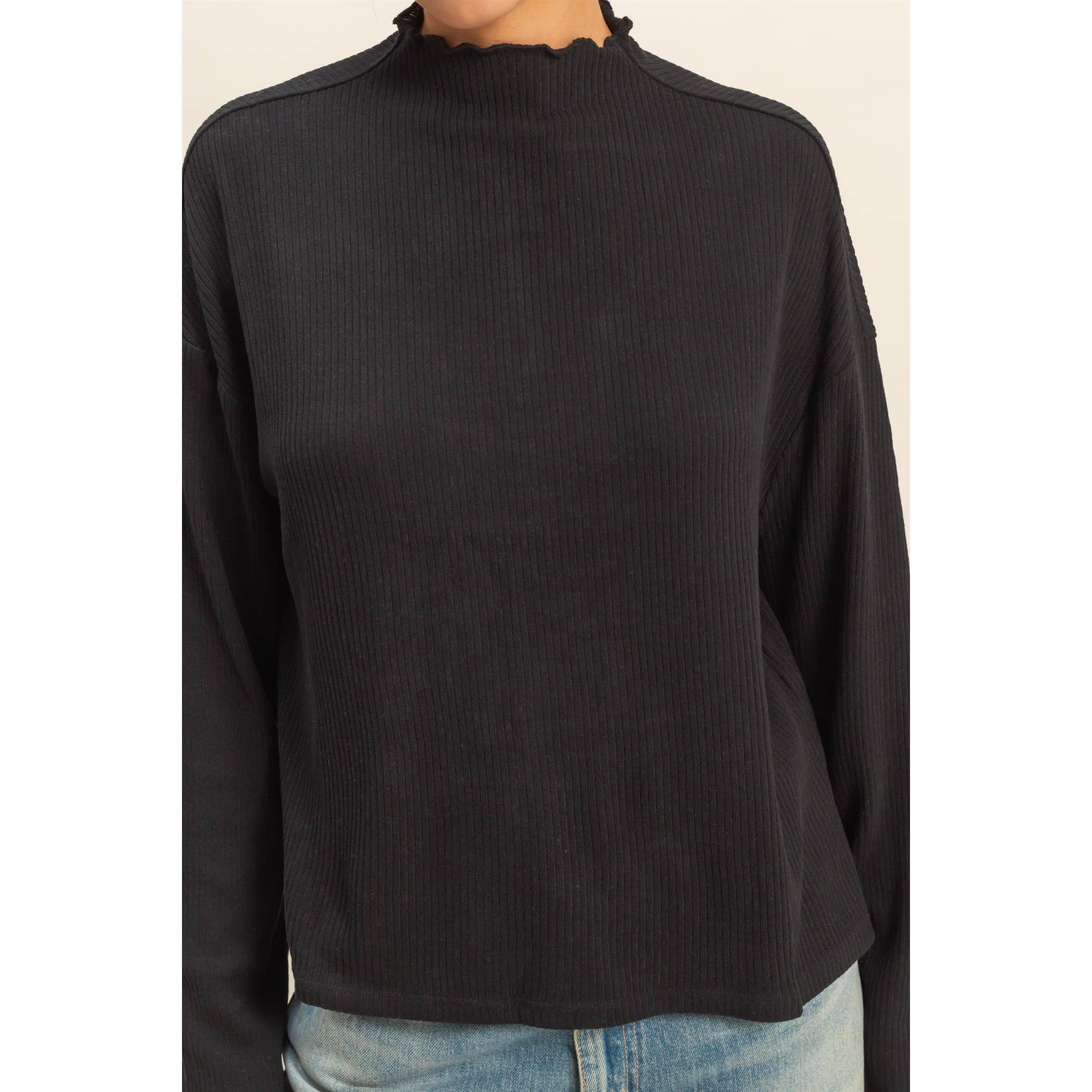 HYFVE - Wholesale Shirt - Women's - Oversized High Neck Top With Side Slit19