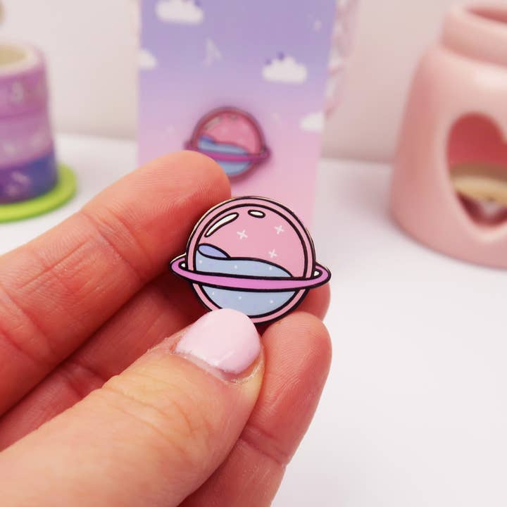 RebelJones - Wholesale Lapel Pin/Button - Liquid Planet, Mini Pin