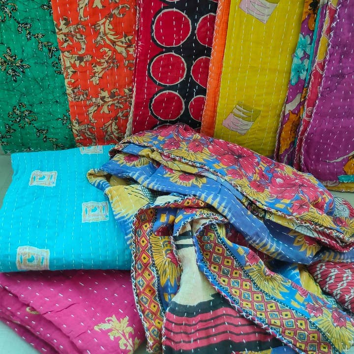 Meghcraft - Wholesale Quilt - Cotton Vintage Quilted Blanket-Bohemian Bed Decor Throw5